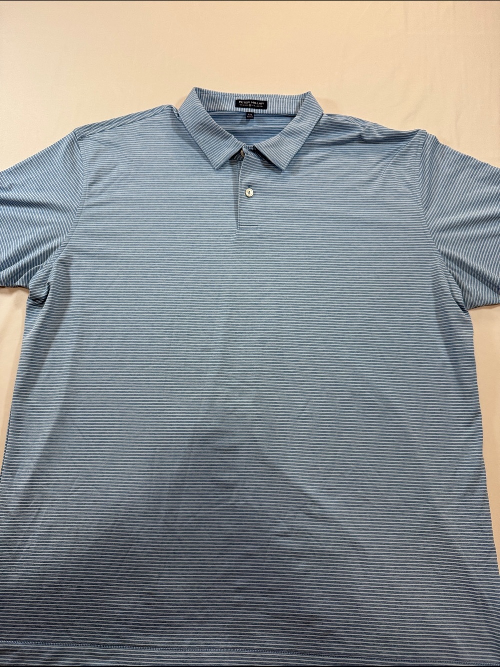 Peter Millar Slim-Striped Light Blue Polo DG